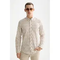 Scotch & Soda Micro Aop Slim-fit Shirt Pixel Diamond Eggnog Aop Taglia: S | Camicie Business Outlet | Uomo