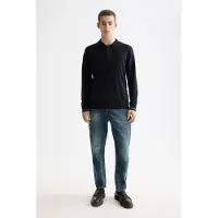 Scotch & Soda Ecovero Blend Knitted Long Sleeve Polo Anthracite Taglia: XXL | Polo Outlet | Uomo