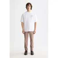 Scotch & Soda Seasonal Core - Warren - Straight-fit Cotton Linen Jogger So Taglia: W29L32 | Pantaloni Outlet | Uomo | Bianco