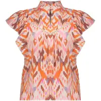 Geisha Top Ecru/mandarine Red/lila Taglia: XL | Magliette intime Outlet | Donna | Marrone