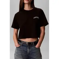 Calvin Klein Short Sleeve Sleek Interlock Easy Tee Black Taglia: XS | Maglie Sportivi Outlet | Donna | Nero