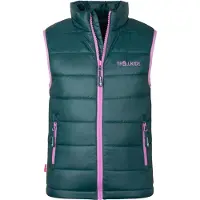 TROLLKIDS Kids Trondheim Vest Gilet sintetico Bambini (164, blu)