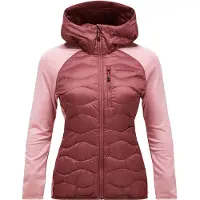 Peak Performance - Piumino antivento e idrorepellente - W Helium Down Hybrid Hood Wild Rouge Warm Blush per Donne in Pelle - Taglia M - Rosa