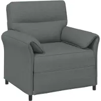 vidaXL Set di divani, 2 pezzi, grigio scuro, tessuto