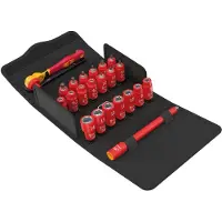 Wera 8100 SA VDE 1 Set di chiavi a cricchetto Cyclop isolate Leva di commutazione Attacco 1/4" metrico