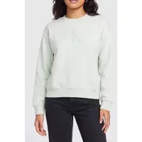 Calvin Klein Long Sleeve French Terry Monogram Phantom Green Taglia: L | Maglie a manica lunga Outlet | Donna | Verde