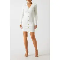 Guess Marciano GUESS Adele Logo Chenille Macadamia Taglia: 38 | Abiti Mini Outlet | Donna