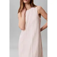 Calvin Klein Viscose Sheer Stripe Dress Mother Of Pearl Taglia: M | Maxi abiti Outlet | Donna | Bianco