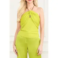 Guess Marciano GUESS Alva Halter Neck Cha Kiwi Light Green Taglia: XL | Magliette intime Outlet | Donna | Verde