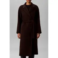 Calvin Klein Classic Double-face Wool Wrap Coat Dark Brown Taglia: L | Cappotti monopetto Outlet | Donna | Marrone