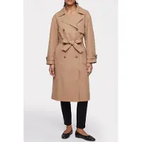 Calvin Klein Classic Long Cotton Coat Tannin Taglia: S | Trench Outlet | Donna