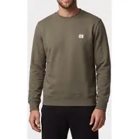 Calvin Klein Classic Long Sleeve 350gsm Terry Woven Label Dusty Olive Taglia: S | Maglioni a maglia Outlet | Uomo | Verde