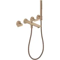 Axor hansgrohe Citterio C Robinetterie de baignoire 3 trous encastrée pour montage mural, avec douchette à main, 49480310, 49480310