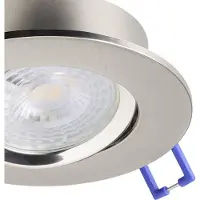 Eglo , set di 3 faretti da incasso Barranco, lampada da soffitto direzionale, faretto da incasso rotondo senza lampadina, plafoniera, attacco GU10, diametro 9 cm