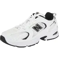 New Balance unisex. MR530 Scarpe da ginnastica 530 bianche (42.5), Bianco, Basso, Stringhe, Casual