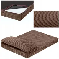 Welsti Lettino per cani, materasso per cani, in velluto a coste marrone L 100x70