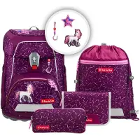 Step by step Fit Set di borse per la scuola 5 pezzi rosa