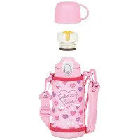 Thermos Termos per Bambini con Due Tappi Rosa 600 ml — Borraccia Termica