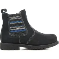 Nero Giardini stivaletti da bambino in suede con tessuto elasticizzato a contrasto colore blu navy