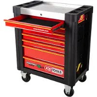 Ks Tools PERFORMANCEplus e10 NERO/ROT Carrello da officina con 7 cassetti - 873.0007
