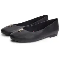 Tommy Hilfiger Th Plate Leather Ballerinas Black Taglia: 35 | Ballerine Outlet | Donna | Nero