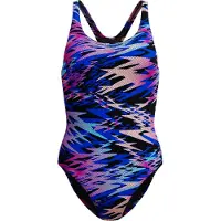 Speedo Women's Hyperboom Print Medalist One Piece Costume intero Donna (38, blu)
