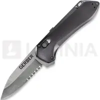 Gerber Coltello pieghevole Highbrow Pivot Lock A/O Gray, dentatura lama