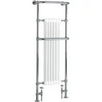 Casa Padrino Luxury Bathroom Heater White / Chrome 583 x H. 1500 mm - Radiatore per asciugamani - Radiatore per asciugamani per bagno vintage