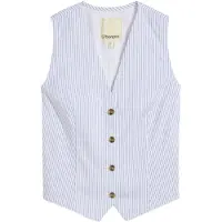 Bonprix Gilet da completo blu chiaro / bianco
