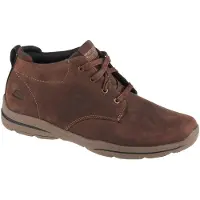 SKECHERS per uomo. 64857 Scarpe Harper Melden in pelle marrone (46), Basso, Stringhe, Casual