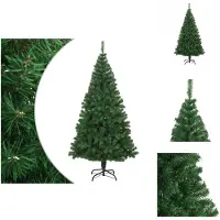 vidaXL Albero di Natale artificiale con rami spessi verde 210 cm PVC - Alberi di Natale