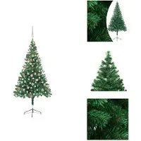 vidaXL Albero di Natale artificiale con illuminazione baubles 150cm 380 rami - Alberi di Natale