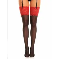 Glamory Calze autoreggenti 'Luxury 20' rosso