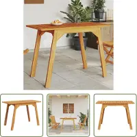 The Living Store Tavolo da pranzo da giardino 110x56x75 cm in legno massiccio di acacia