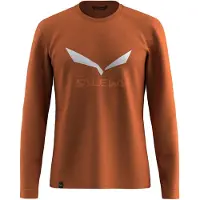 Salewa Solidlogo Dry L/S Tee Maglia a manica lunga Uomo (XL, rosso)