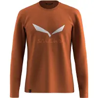 Salewa Solidlogo Dry L/S Tee Maglia a manica lunga Uomo (S, rosso)