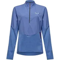 Salewa Women's Pedroc Dry Wind HZ Tee Maglia a manica lunga Donna (34, blu)