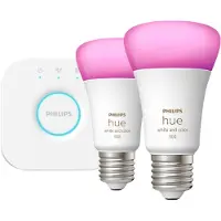 Philips Hue White & Color Ambiance Starter Kit: 2 Lampadine Connesse E27 (1100)
