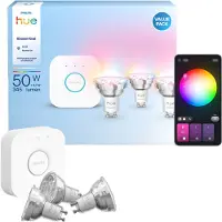 Philips Hue White & Color Ambiance Essential Starter Kit: 3 Gu10 Lampadine Connesse (345 Lm)