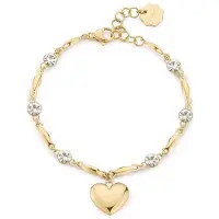 Brosway Braccialetto oro cristalli cuore chakra BHKB212 — Braccialetto