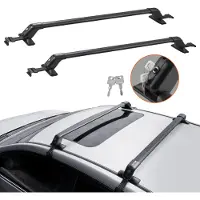 Vevor Portapacchi universale Portapacchi 2 pezzi per auto Distanza tra le grondaie 105-109 cm Distanza dalle grondaie ai finestrini 6 cm