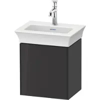 Duravit White Tulip, meuble sous-lavabo suspendu, largeur 384 x profondeur 298mm, avec 1x arrêt de porte à gauche, avec technologie tip-on, WT4240LH1H1, WT4240LH1H1