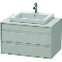 Duravit Ketho Meuble sous-vasque sur console suspendu, 800x496x550 mm, 2 tiroirs, pour lavabo à encastrer au centre, KT675400707, KT675400707