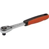 Bahco Cricchetto reversibile 1/4 con testa a cricchetto sottile, 72 denti e angolo di rotazione di 6°, 120 mm