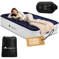 Juskys Letto gonfiabile 300542, autogonfiabile, da campeggio, per 1-2 persone, 203 x 152 x 47 cm