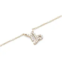 Daniel Wellington Collana Placcata Oro Capricorno Cristallo Zodiaco — Collana