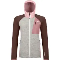 Ortovox Women's Fleece Grid Plus Classic Knit Hoody Giacca in pile Donna (L, grigio)