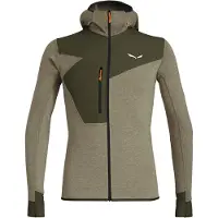 Salewa Puez 2 Dry L/S Hood Full-Zip Tee Giacca in pile Uomo (S, olivia)