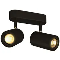 SLV Faretto da parete e soffitto Enola B a 2 luci nero GU10