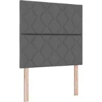 vidaXL Letto a molle con testiera grigio scuro 90 x 190 cm in tessuto